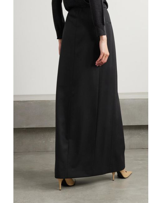 Brioni Black Wrap Maxi Skirt