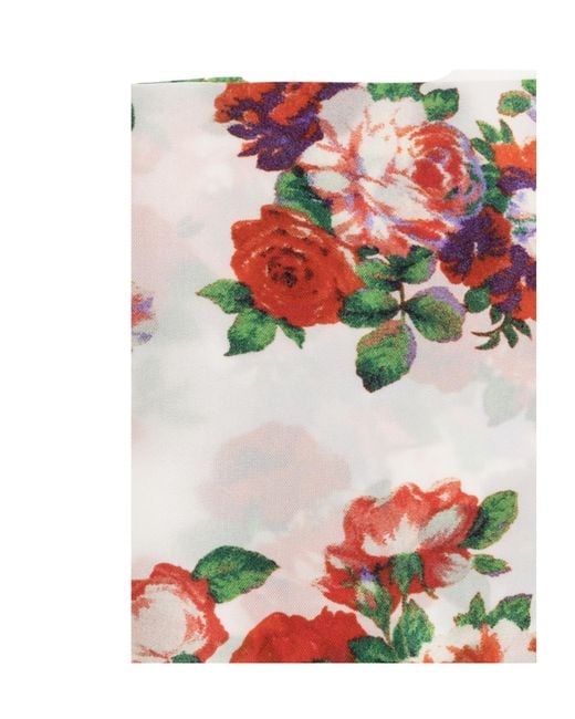 Moschino White Floral Travel Scarf for men