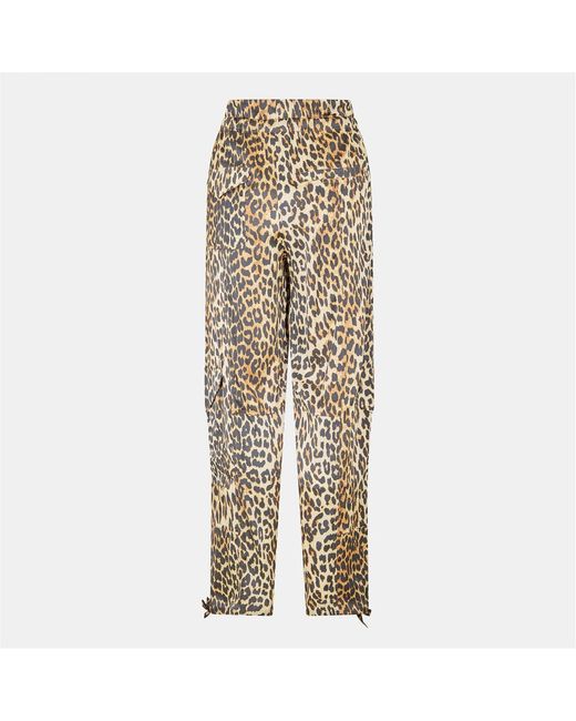 Ganni Natural Satin Prnt Trs Ld99