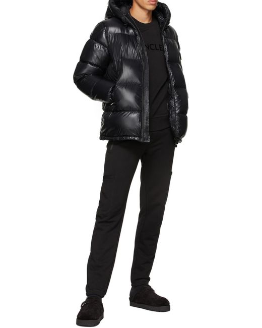 Moncler Black Ecrins Padded Zip-Up Jacket for men