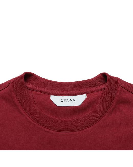 Zegna Red Logo Printed Short Sleeves for men