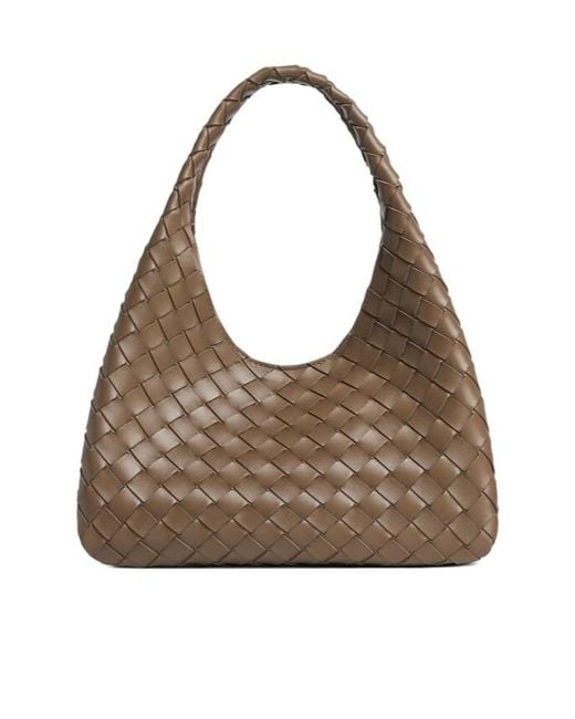 Bottega Veneta Brown Small Campana Shoulder Bag