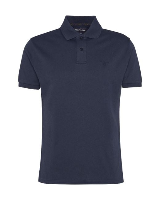 Barbour Blue Hylton Short-Sleeved Polo Shirt for men