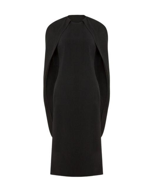 Alberta Ferretti Black Flowing Silhouette Dress With Delicate Draping