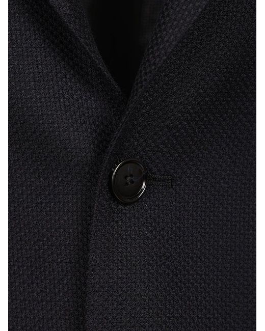 Tagliatore Black Single-Breasted Blazer for men