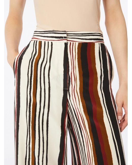 Max Mara Multicolor Striped Trousers
