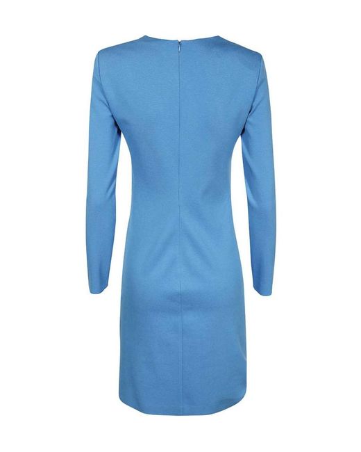 Emporio Armani Blue Long-Sleeved Dress