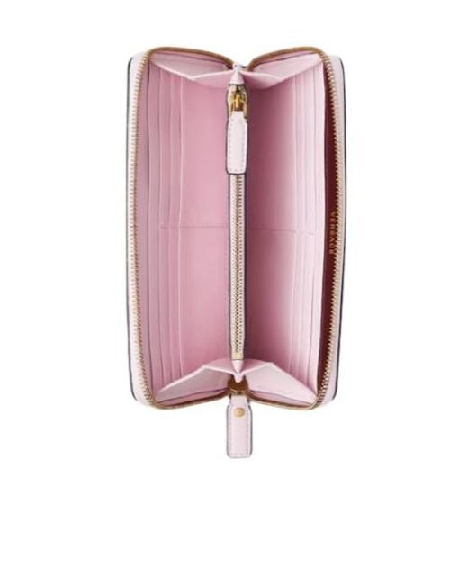 Versace Pink Emblème Zipped Wallet