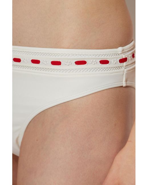 Posse White Low-Rise Bikini Bottoms