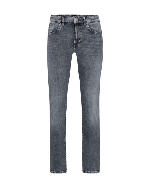 Boss Blue Washed Slimfit Jeans for men