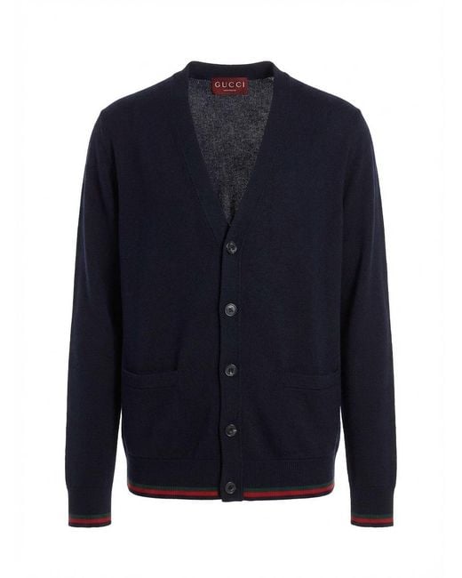 Gucci Blue Extra Fine Cardigan