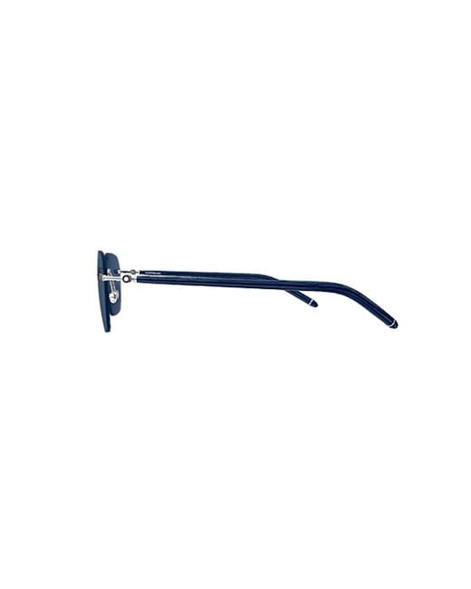 Montblanc Blue Eyewear Square Frame Sunglasses