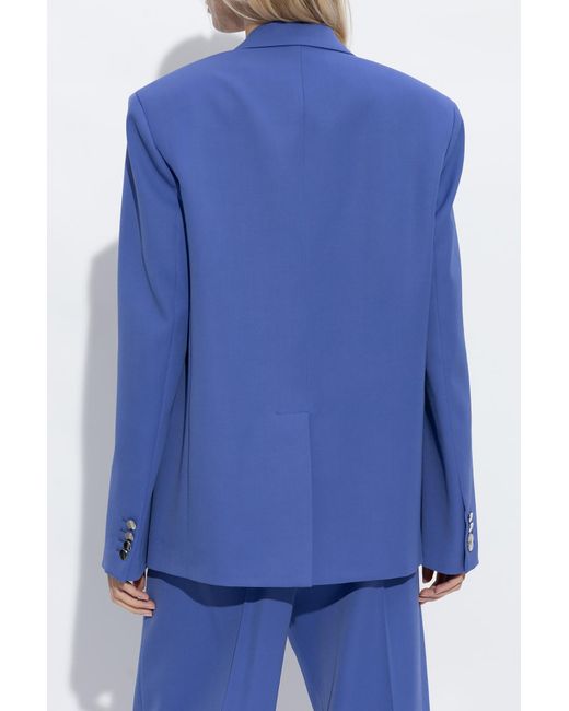 The Attico Blue The Glen Oversized Blazer