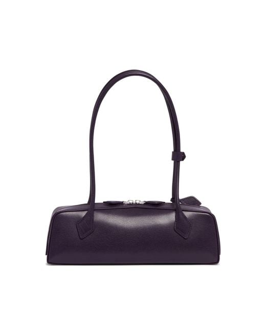 Alaïa Blue Leather Shoulder Bag "Le Teckel Medium"