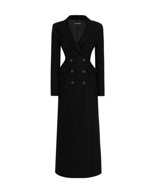 Dolce & Gabbana Black Virgin Wool Coat