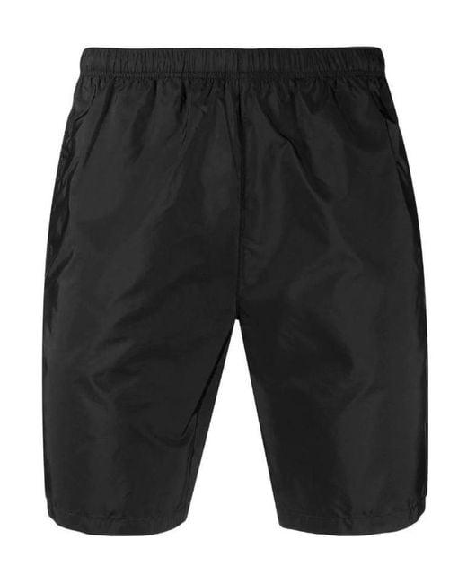 Prada Gray Triangle Logo Swim Shorts for men