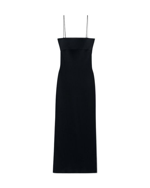 Alexander Wang Black Logo Jacquard Slip Dress