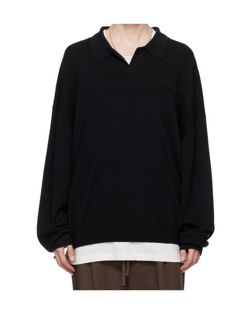 Fear Of God Black Signature 90S Logo-Embroidered Polo Shirt for men