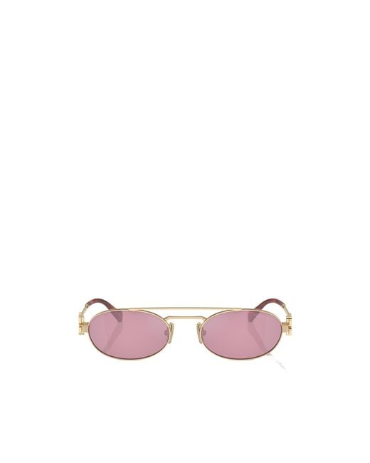 Miu Miu Pink Eyewear Aviator Sunglasses