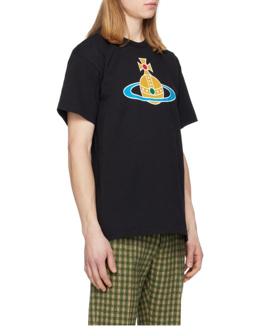 Vivienne Westwood Black Orb Logo Tee for men