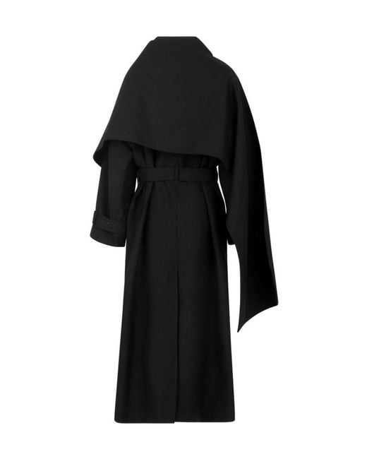 Entire studios Black Long-Sleeve Trench Coat for men