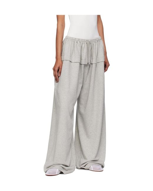 Alaïa Gray Peplum Trousers