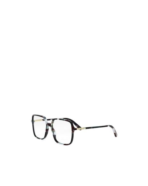 Dior Metallic Eyewear Mini Square Frame Glasses