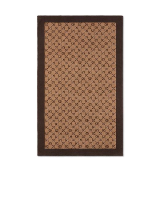 Gucci Brown Gg Terrycloth Beach Blanket