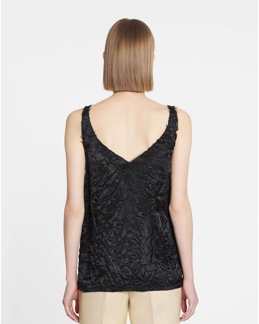 Lanvin Black Logo Sling