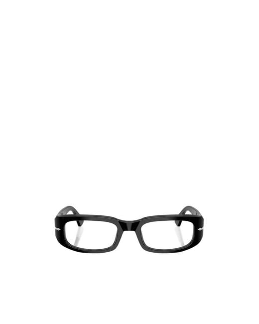 Persol White Geometric Frame Plain Mirror for men