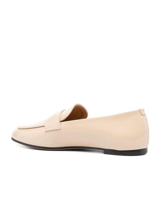 Tod's Natural Round Head Loafer Shoes