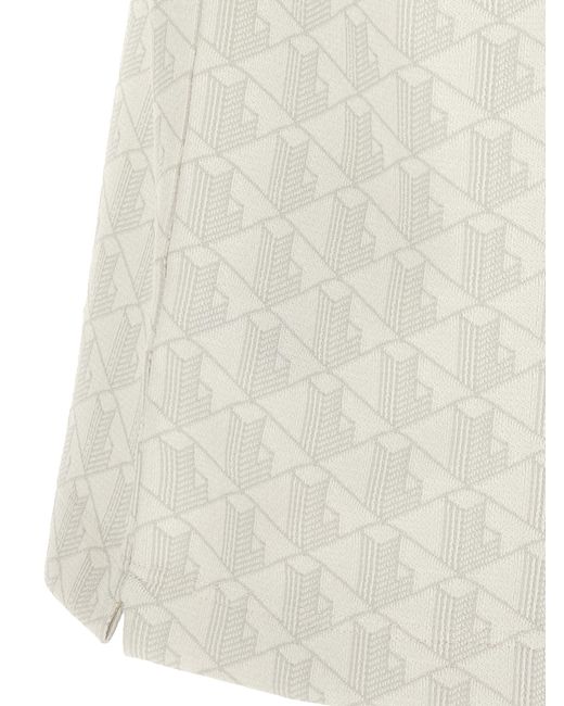 Lacoste White Paris Jacquard Monogram Polo Shirt for men