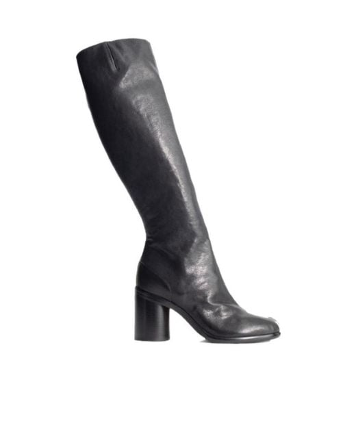 Maison Margiela Black Tabi Knee-Length Boots