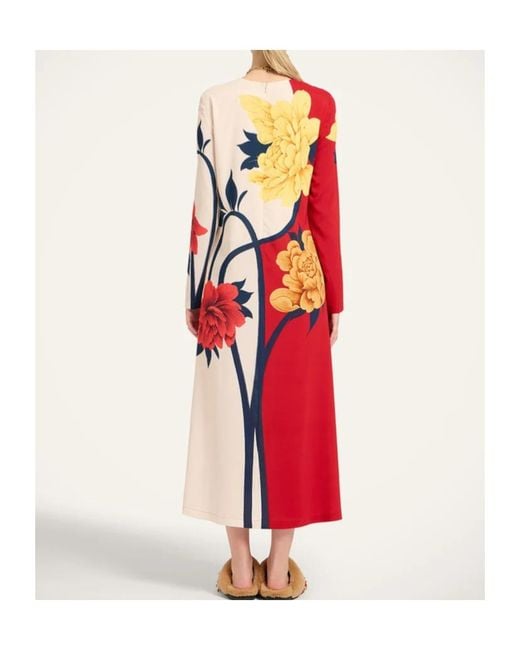 LaDoubleJ Red Floral Placed Dress