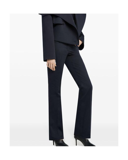Courreges Blue Belted Flared Pants