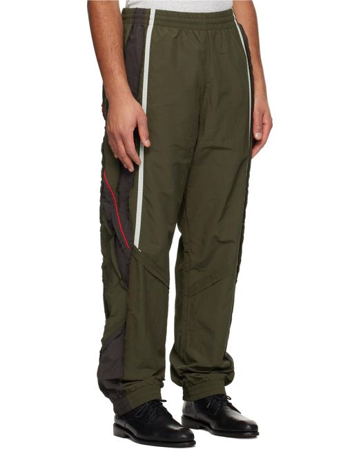 Martine Rose Green Layered Track Pants for men