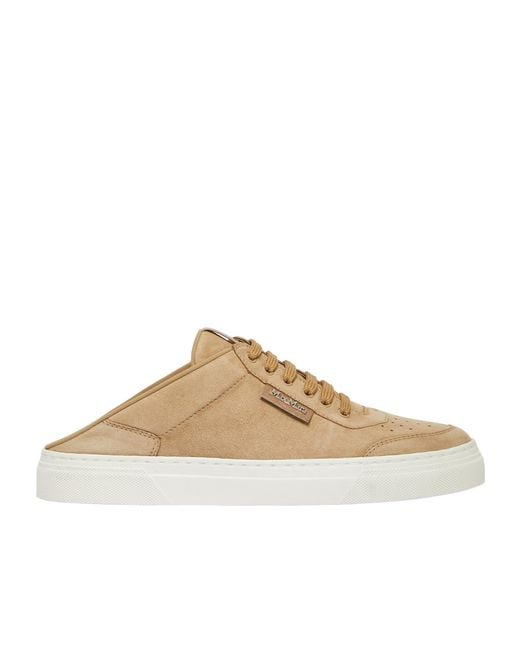 Max Mara Brown Suede Mule Trainers