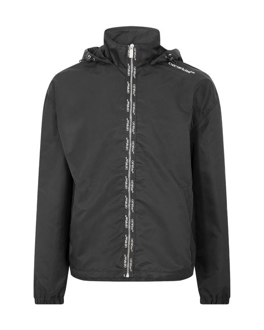 Off-White c/o Virgil Abloh Black Solid Color Windbreaker for men