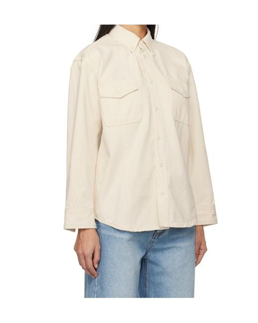 DUNST White Classic Denim Shirt