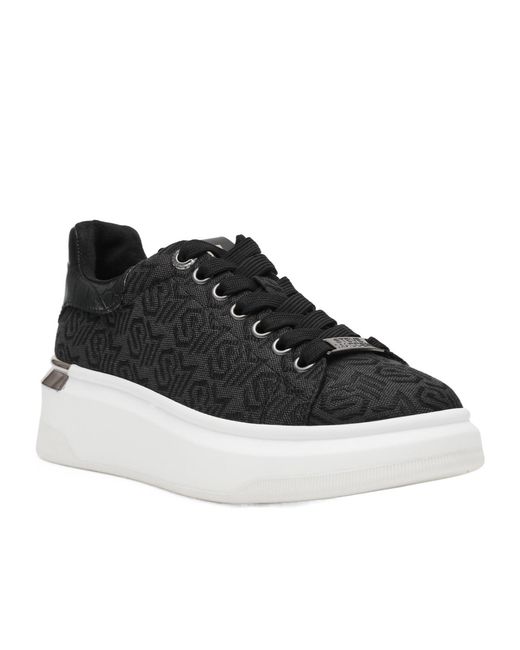 Steve Madden Black Monogram-Patterned Shoes