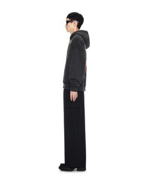 Off-White c/o Virgil Abloh Black Graphic Printed Drawstring Hoodie for men