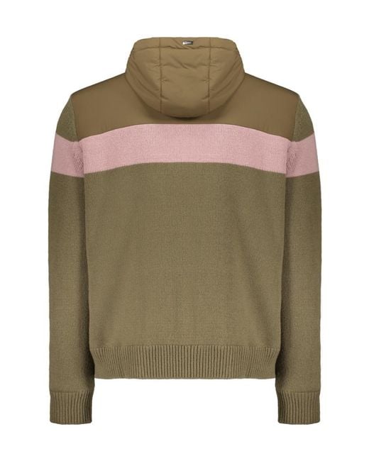 Herno Green Zip Hooded Jacket for men