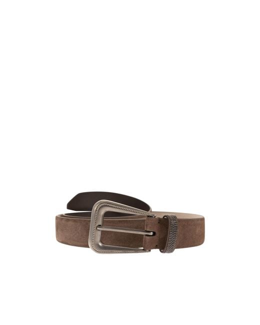 Brunello Cucinelli Brown Monili Buckle Fastened Belt