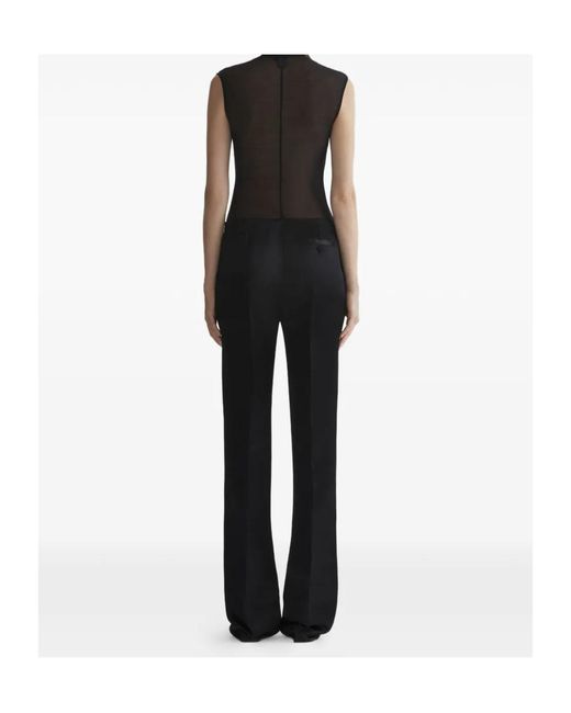 Mugler Black High-Neck Sleeveless Top