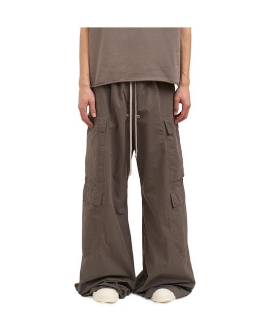 Rick Owens Gray Drawstring Trousers for men