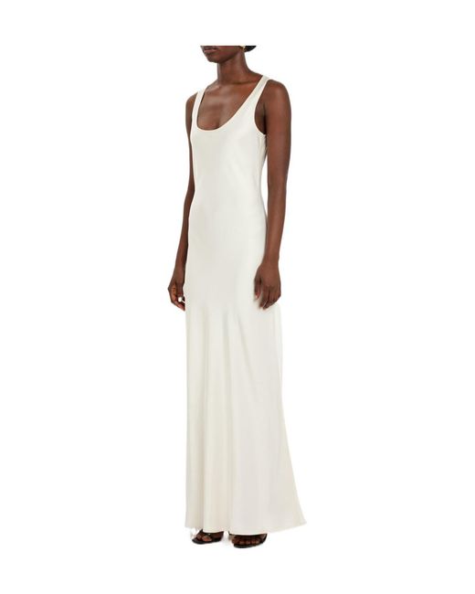 Rohe White Satin Maxi Dress