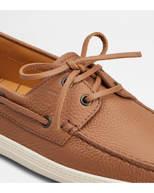 Tod's Brown Round-Toe Loafers for men