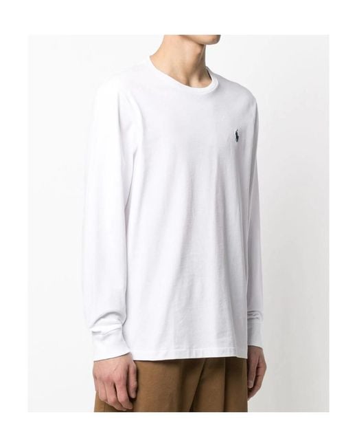 Polo Ralph Lauren White All Fits Jersey Long-Sleeved T-Shirt for men