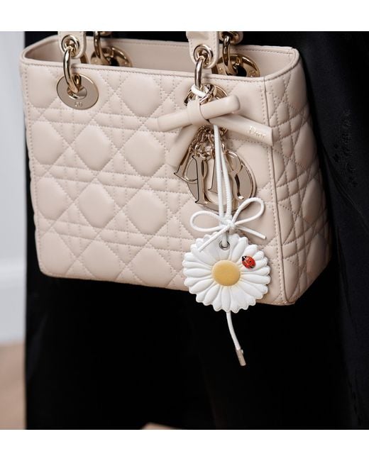 Dior White Daisy Bag Charm
