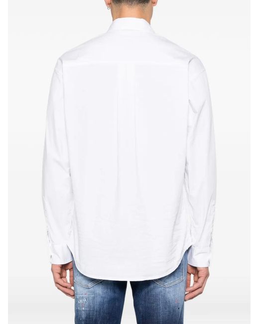 DSquared² White Zip-Pocket Shirt for men